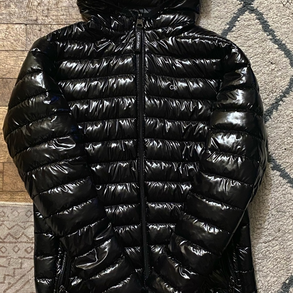Calvin Klein Shiny Black Puffer Jacket